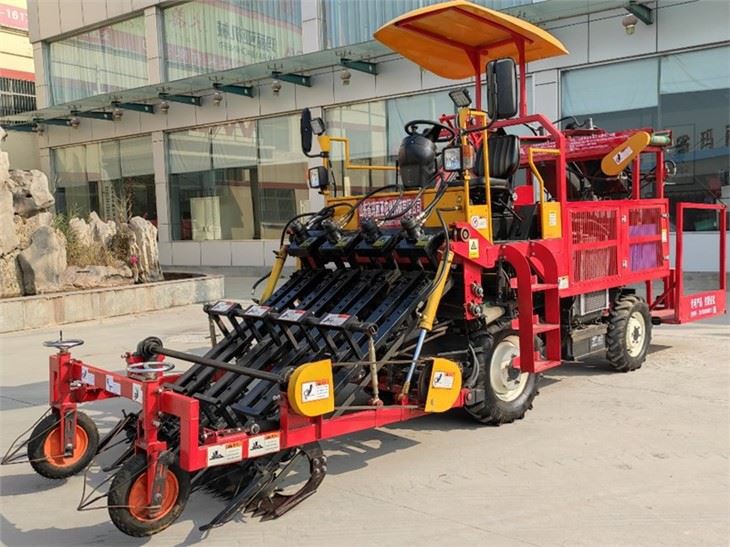 Self-propelled Garlic Harvester Cutting Stems